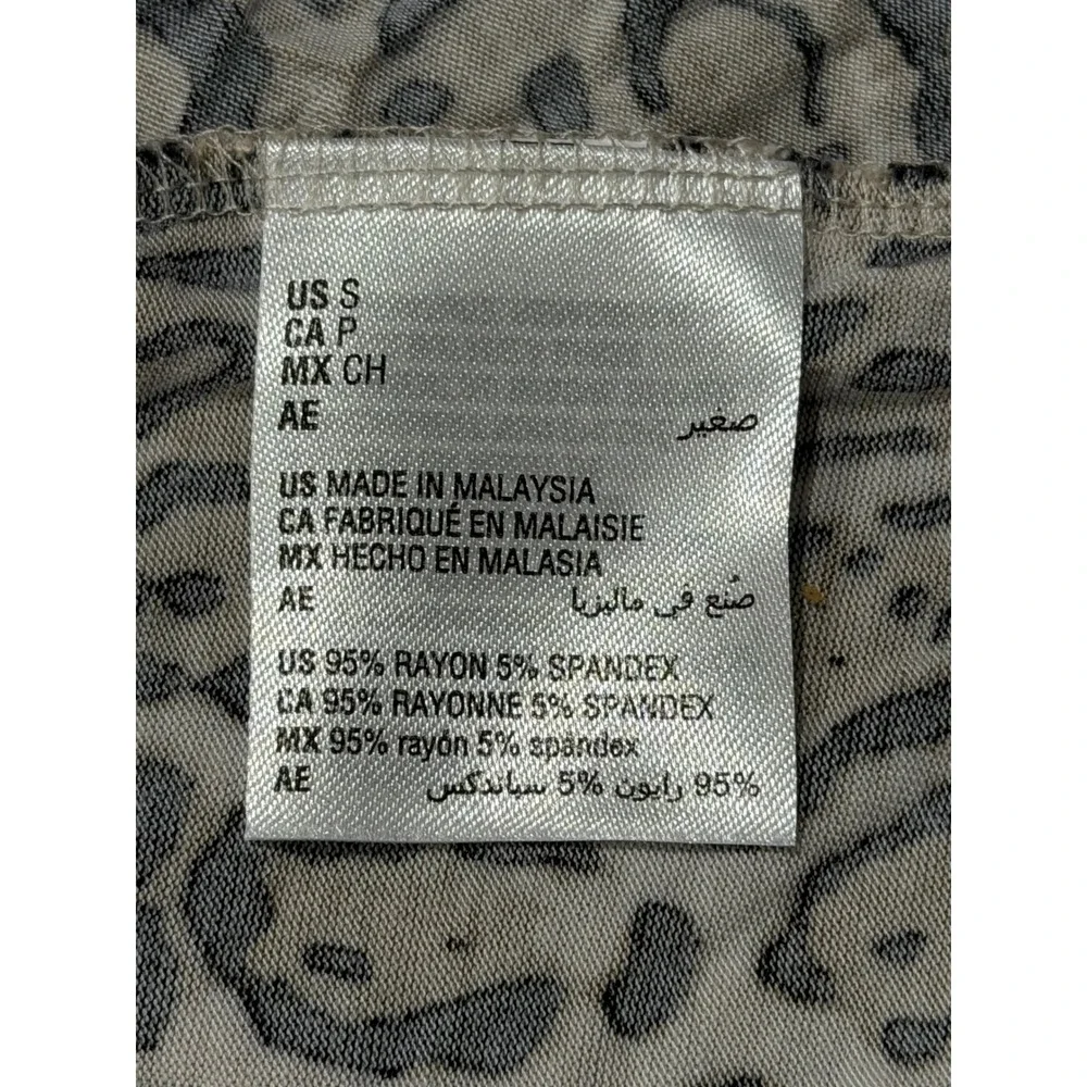 Jenni Intimates Womens Leopard Print Racerback Nightgown Chemise Small Animal
